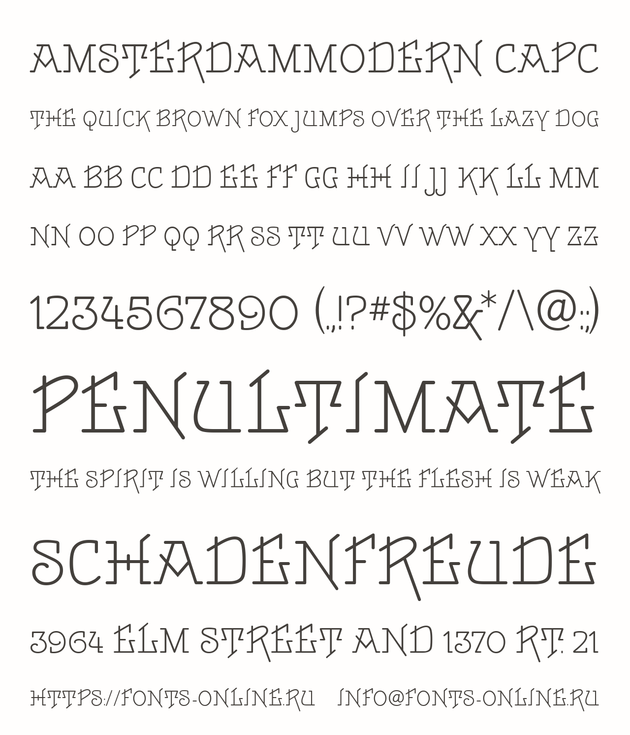 AmsterdamModern CapC Free Font Download